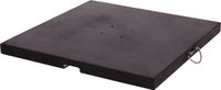 Lesliliving Outdoor Living Granietplaat Polish 120kg zwart, afstand gaten diagonaal 16cm