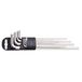 Unior URT727 stiftsleutelset voor binnenzeskantschroeven, lange uitvoering, set in kunststof clip, 1,5-12/10 inch, zilver - chroom, 0,15-1,2 cm