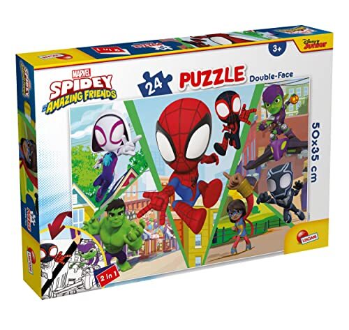 Liscianigiochi Lisciani Games Marvel Puzzel DF Plus 24 Spidey Let's Challenge, 99672