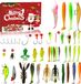 Merkloos / Sans marque FBWANG TRADE SARL Adventskalender - 24 Dagen Kerstmis Countdown Geschenkdoos - Kerstmis Cadeau - Vissen - Kunstaas set