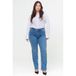 Fox Factor Plus Size high waist straight leg jeans - mediumblauw