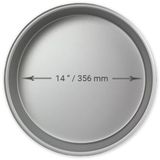 PME Professionele Geanodiseerde Aluminium Ronde Cake Pan 14 x 2 Inch, Zilver