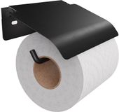 Minismus WC Rolhouder Zwart met Klepje
