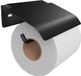 Minismus Porte-rouleau WC Noir avec abattant
