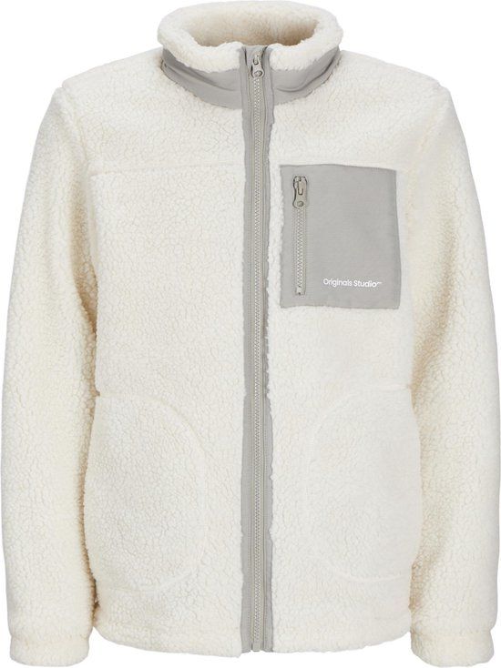 JACK&JONES JUNIOR JORVESTERBRO TEDDY JACKET - Boys' Jacket - Size 176 - Cloud Dancer