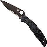 Spyderco Endura 4 Black C10PSBBK partly serrated zakmes