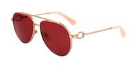 Longchamp LO178S Rose Gold/Wine Shaded 58/14/140 Unisex Zonnebrillen