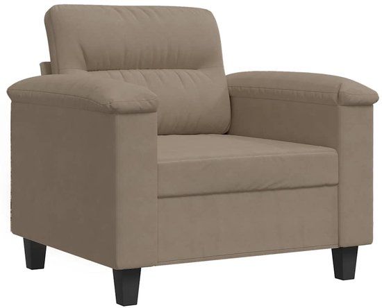 vidaXL Fauteuil 60 cm microvezelstof taupe