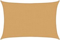 vidaXL Zonnezeil 160 g/m² rechthoekig 2x2,5 m HDPE zandkleurig
