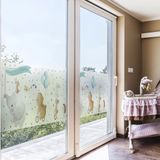 Ambiance Sticker Privacy raamfolie - Olifant en vrienden op een wandeling - Stickers voor ramen en douchedeuren - 40x200cm