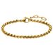 Lucardi - Dames Stainless steel goldplated schakelarmband voor dames - Armband - Staal - Goudkleurig - 195 cm