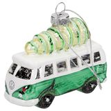 Volkswagen 3A2087790GT1 Kerstboomhanger VW T1 Bulli dennenboom Kerstmis sneeuw glitter, groen