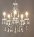 Lucande - kroonluchter - 5lichts - Metaal, K9 kristal - H: 62 cm - E14 - chroom, helder