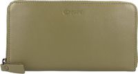 Esquire Leren Portemonnee Peru Zip Around Wallet Olive Olijfgroen