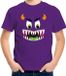 Bellatio Decorations Shoppartners Bv Monster gezicht verkleed t-shirt paars voor kinderen 146/152