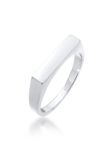 Elli - Ring - Dames Zegel Hoekig Geo Ontwerp Basis in 925 Sterling Zilver