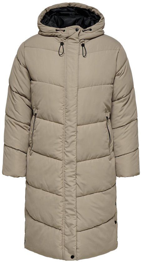 ONLY CARMAKOMA CARMAGGI LIFE LONG PUFFER OTW Women's Puffer Jacket - Silver Mink - Size 46-48
