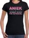 Bellatio Decorations Aniek Voornaam cadeau - The Woman, The myth the legend - zwart - voor dames - verjaardag - moederdag - pensioen - geslaagd - bedankt - supergirl M