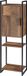 en.casa Armoire de salle de bain Namsskogan armoire colonne 115x35x25 cm couleur noyer et noir