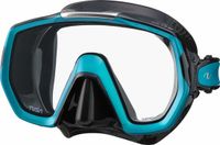 TUSA Freedom Elite – Premium snorkelmasker & duikbril met single lens, breed gezichtsveld en Freedom Technology – Zwart/Oceangroen – M1003QB OG