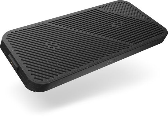 Zens Modular Dual Wireless Charger hoofdstation 2× Qi 15 W uitbreidbaar draadloze lader Zwart