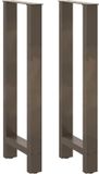 vidaXL Pieds de table de bar - 2 pièces - 40x(100-101) cm - Acier - Naturel