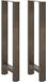 vidaXL Pieds de table de bar - 2 pièces - 40x(100-101) cm - Acier - Naturel