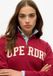 Superdry Athletic Essentials sweatshirt met applicatie en halve rits - Dames - Bordeauxrood - Maat 40