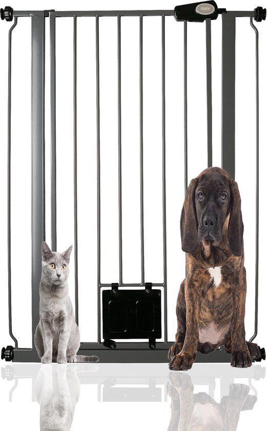 Bettacare Hondenveiligheidshek met Kattenluik - 75-84cm - Grijs