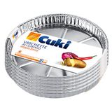 Cuki Aluminium containers - Double Force - pizzacontainer - rond [T77G] - 18 schalen (multipack)