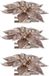 Cosy & Trendy Kerstster - 6x stuks - roze glitter - op clip - 9 cm - kerstversiering bloemen - kunststof