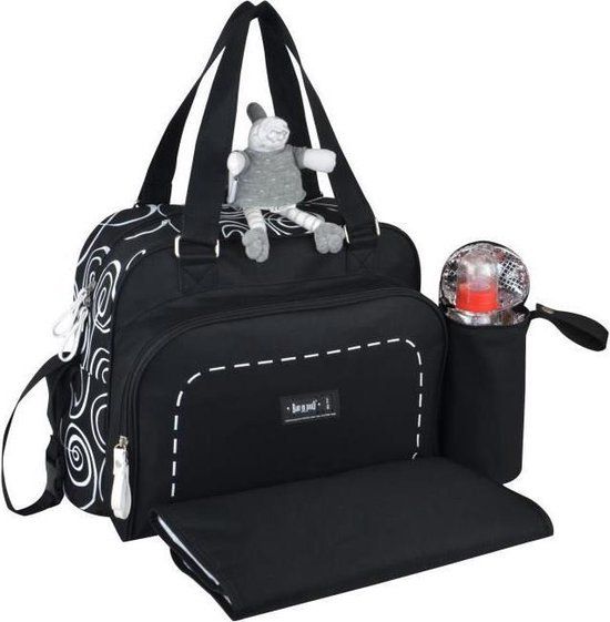 BABY ON BOARD Luiertas Swirl Zwart