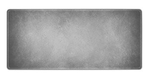 Silent Monsters Muismat Grootte XX Large (90 x 40 cm), Mouse Pad Design: Grijs, Genaaide Rand, voor Bureau en Gaming, Mousepad Antislip rubberen basis