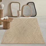 Mias Teppiche Kinsley Robuust tapijt voor binnen en buiten in natuurlijke jute-look, weerbestendig, geschikt voor terras en tuin