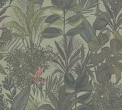 Living Walls Drawn Into Nature Vliesbehang - Botanisch & Tropisch - Groen Bordeaux