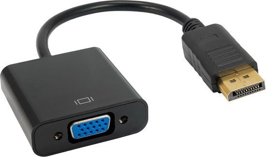 Akyga AK-AD-36 video kabel adapter 0,15 m VGA (D-Sub) DisplayPort Zwart