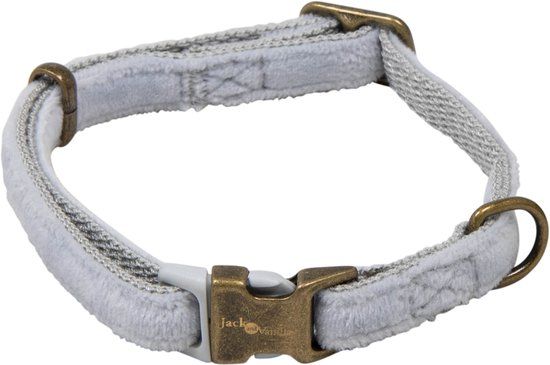 Jack And Vanilla Velvet Halsband - Smoke - M - 31-46cm