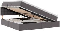 vidaXL - Bed with Storage and Mattress - Grey - 180 x 200 cm - Faux Leather