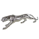 Casablanca Decoratieve figuur sculptuur XL - Gpard zilver mat - decoratie woonkamer - lengte 80 cm