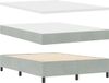 vidaXL Boxspringbed met hoofdeinde, lichtgrijs, 190 x 140 cm, fluweel