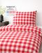 Rode geruite beddengoedset: 155x220 cm + 80x80 cm