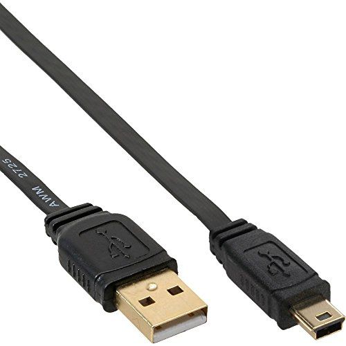 Inline - Mini-USB 2.0 platte kabel - USB A stekker aan mini - 3m