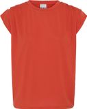 ICHI IHLISKEN TO Dames Tops Fiery Red