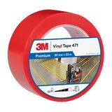 3M 471 Hoogwaardige zachte PVC-tape, 50 mm x 33 m, rood