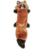 ZippyPaws Zingy Racoon Hondenspeelgoed zonder vulling, piepend pluche hondenspeelgoed voor kleine en middelgrote honden, interactief puppy- en hondenkauwspeelgoed zonder vulling voor verveling