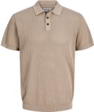 JACK & JONES Gestricktes Poloshirt mit kurzen Ärmeln und Knopfleiste