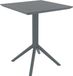 CLP Sky klaptafel - Inklapbare tafel - Rond of vierkant - Tuintafel - Voor binnen en buiten - UV-bestendig - Weerbestendig donkergrijs vierkant