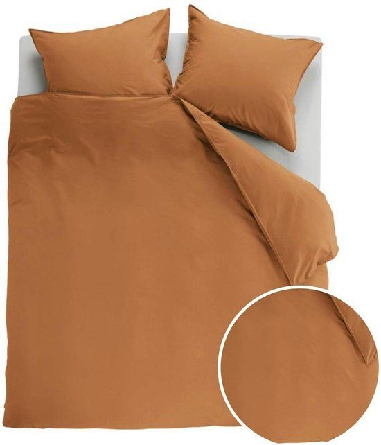 Ambiante Cotton Uni Dekbedovertrek - Tweepersoons 200x200/220 cm - Oranje