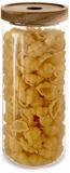 Orion Pot de stockage - 1,6 l - Verre - Avec couvercle en acacia - Hermétique