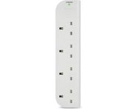 Belkin E-Series 4 Socket, 1-Metre SurgeStrip Overspanningsbeveiliging 4 AC-uitgang(en) 230 V 1 m Wit